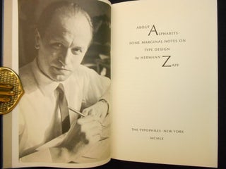 Item #33331029 About Alphabets, Some Marginal Notes on Type Design (Typophiles Chap Books...