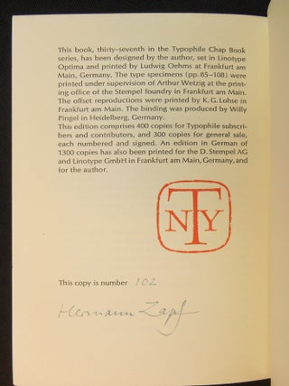 About Alphabets, Some Marginal Notes on Type Design (Typophiles Chap Books XXXVII)