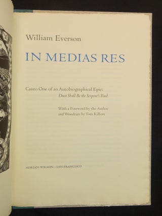In Medias Res; Canto One of an Autobiographical Epic: "Dust Shall Be the Serpent's Food"