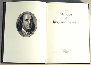 Item #CNAP075 The Memoirs of Benjamin Franklin [The Autobiography of Benjamin Franklin]....