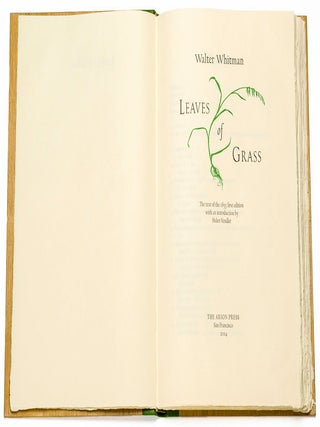 Item #CNAP100 Leaves of Grass. Walt Whitman