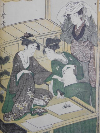 Item #CNBR033 Twelve Wood-Block Prints of Kitagawa Utamaro Illustrating the Process of Silk...