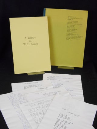 Item #CNBR110 A Tribute to W. H. Auden. W H. Auden, Charles Causley Alan Brownjohn, Jon Silkin,...