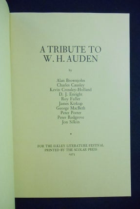 A Tribute to W. H. Auden