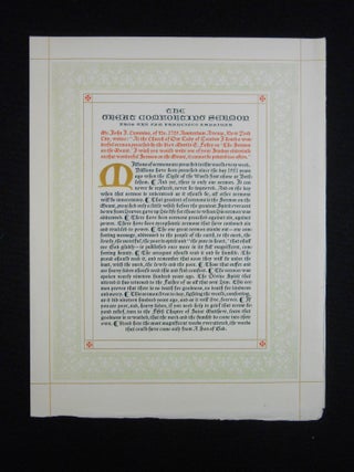 Item #CNBR248 The Great Comforting Sermon; From the San Francisco Examiner. Rev. Martin E. Fahey,...