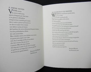FDM / ALH; One Hundred Copies Printed for the Friends of the Poets at the Arion Press / Con Amore
