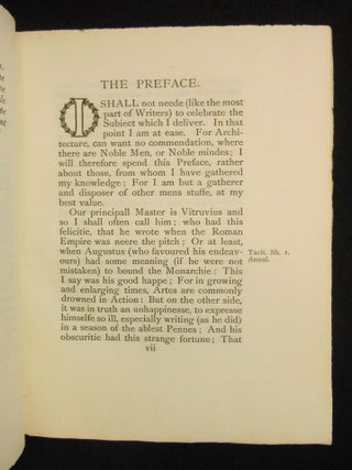 The Elements of Architecture; collected by Henry Wotton Kt from the best Authors and Examples