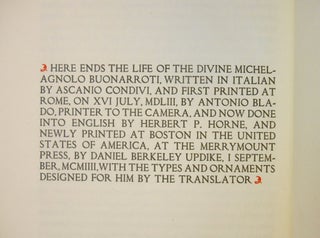 The Life of Michelagnolo Buonarroti; Collected by Ascanio Condivida la Ripa Transone