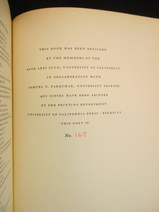Presses of Northern California and Their Books, 1900-1933