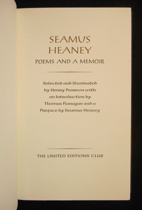 Seamus Heaney, Poems and a Memoir