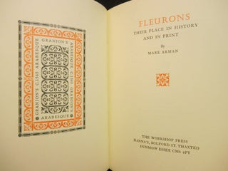 Fleurons; Their Place in History and in Print