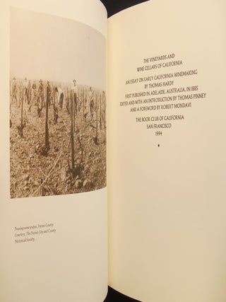 The Vineyards and Wine Cellars of California; An Essay on Early California Winemaking