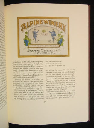 The Vineyards and Wine Cellars of California; An Essay on Early California Winemaking
