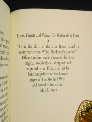 Lispet, Lispett and Vaine