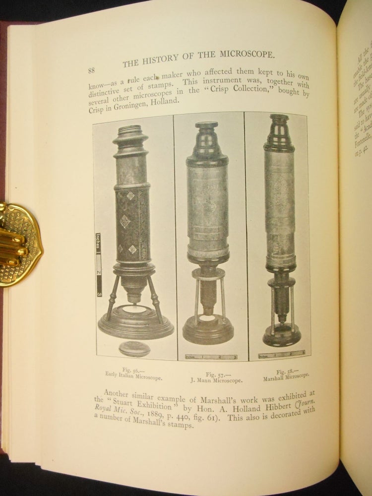 Item #CNFBV122 The History of the Microscope; Compiled from Original Instruments. Reginald S. Clay, Thomas H. Court.