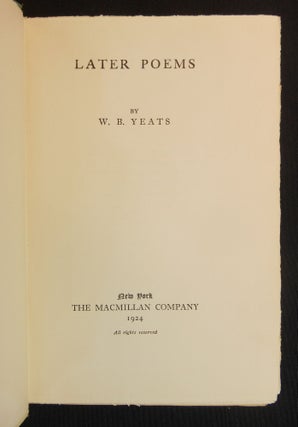 Later Poems