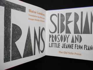 Trans-Siberian Prosody and Little Jeanne from France [No. V of X of the Special Edition]; La Prose du Transsiberian et de la Petite Jehanne de France