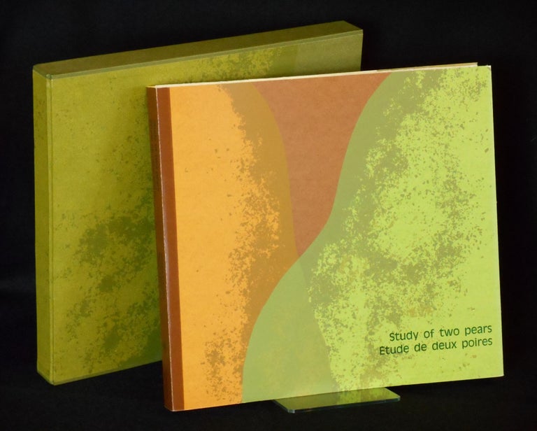 Item #CNJL1250 Study of Two Pears / Etude de deux poires [ARTIST BOOK - Judith Rothchild]; A Poem by Wallace Stevens with a translation into French by Bernard Noel and mezzotints by Judith Rothchild. Wallace Stevens, Judith Rothchild, Bernard Noel, Artist.