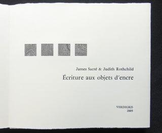 Écriture aux objets d'encre [ARTIST BOOK - Judith Rothchild]