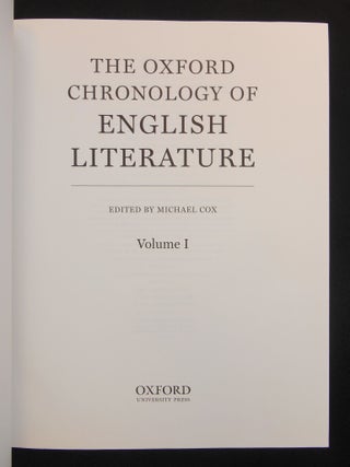The Oxford Chronology of English Literature