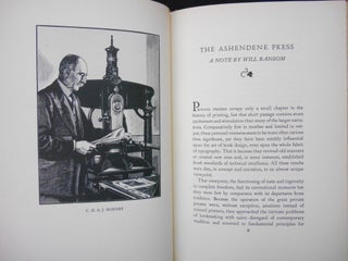 Item #CNJL1889 The Ashendene Press; C.H. St.J. Hornby's Foreword to His Descriptive Bibliography,...