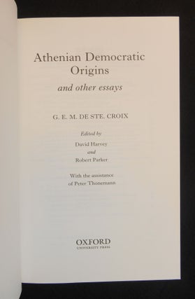 Athenian Democratic Origins; and other essays