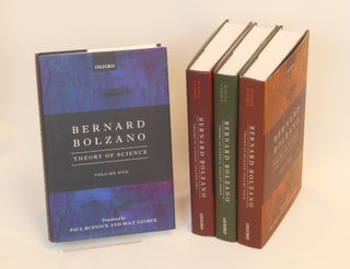 Item #CNJL2354 Bernard Bolzano, Theory of Science. Bernard Bolzano, Paul Rusnock, Rolf George