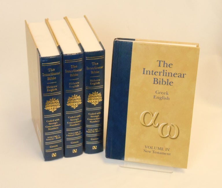 Item #CNJL2377 The Interlinear Hebrew-Aramaic Old Testament [with] The Interlinear Greek-English New Testament [The Interlinear Bible]; With Strong's Concordance Numbers Above Each Word. Biblical Text, Jay P. Green Sr, General.