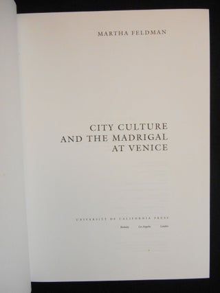 City Culture and the Madrigal at Venice