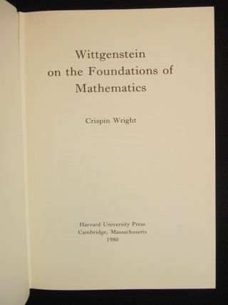 Wittgenstein on the Foundations of Mathematics