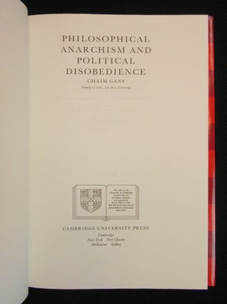 Philosophical Anarchism and Political Disobedience