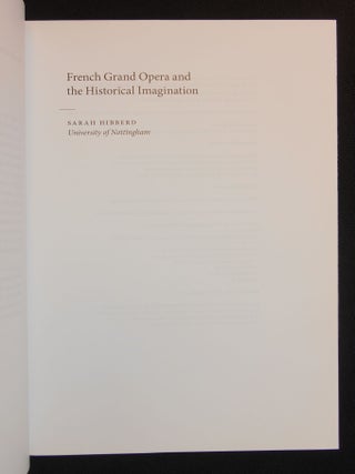 French Grand Opera and the Historical Imagination