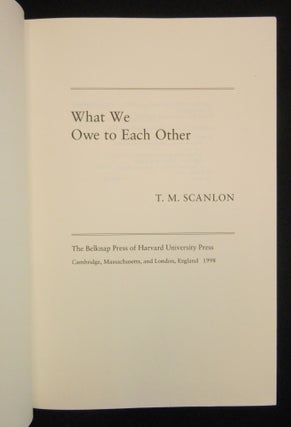 What We Owe to Each Other