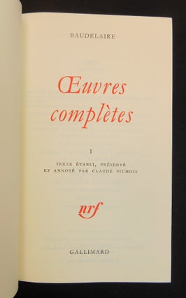 Oeuvres Complètes; Bibliotheque de la Pleiade