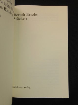 Ausgewahlte Werke in sechs Banden; suhrkamp taschenbuch 3732