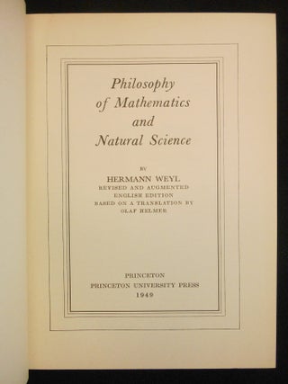 Philosophy of Mathematics and Natural Science