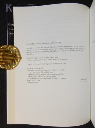 Knowing Machines; Essays on Technical Change