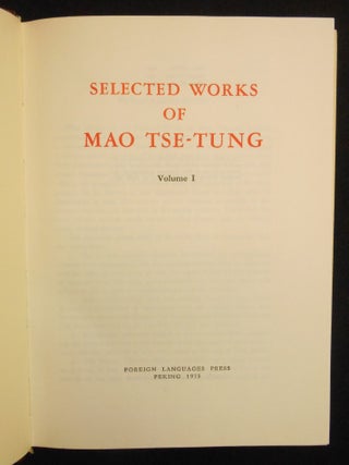 Selected Works of Mao Tse-Tung [Works of Mae Zedong]