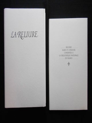 La Reliure, Recherches historiques, techniques et biographiques sur la reliure francaise (De Luxe edition with separate folio)