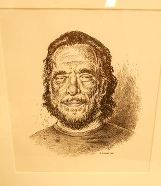 [Ink Sketch of Bukowski] Original Portrait of Charles Bukowski