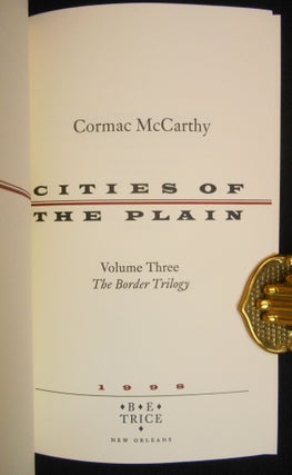 Cities of the Plains; The Border Trilogy, Volume Three