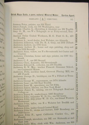 Bishop's Oakland Directory; For 1878-9, Containing a Business Directory, Street Guide, A Correct Map of the City....Also, Directories of Berkeley and Alameda...