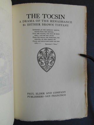 The Tocsin, A Drama of the Renaissance