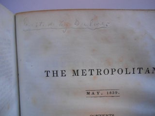 The Metropolitan Magazine, January to June, 1839, American Edition, Vol. VII