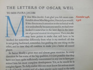 Oscar Weil Letters and Papers